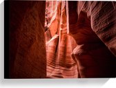 WallClassics - Canvas  - Lower Antelope Canyon - 40x30 cm Foto op Canvas Schilderij (Wanddecoratie op Canvas)