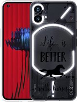Nothing Phone (1) Hoesje Life is Better with Horses - Designed by Cazy