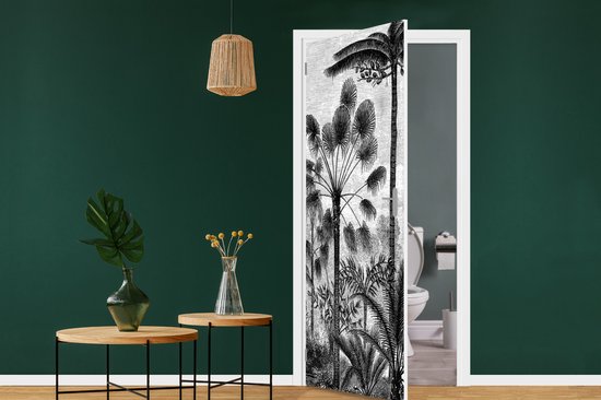 Deursticker Design - Bomen - Natuur - Planten - Botanisch - 75x205 cm - Deurposter