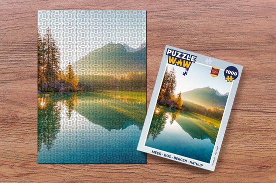 Puzzle Lac - Forêt - Montagnes - Nature - Soleil - Paysage - Puzzle - Puzzle  1000