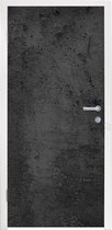 Deursticker Beton - Robuust - Vintage - Rustiek - Grijs - Zwart - 85x205 cm - Deurposter
