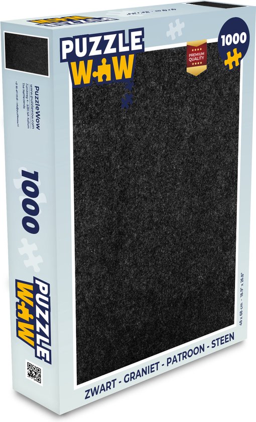 Puzzel Zwart - Graniet print - Design - Steen - Legpuzzel - Puzzel 1000  stukjes... | bol.com