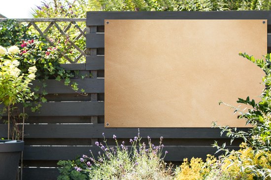 Affiche de jardin structure en cuir couleur claire 120x80 cm - Toile de jardin / Toile d'extérieur / Peintures d'extérieur (décoration de jardin)