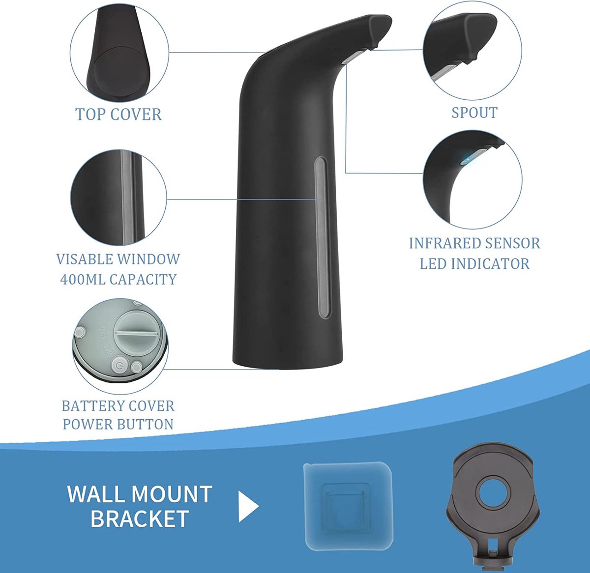 Automatische zeepdispenser – Aitomatic Soap Dispenser - No touch - Zeepdispenser met sensor