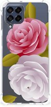Case Anti-shock Geschikt voor Samsung Galaxy M53 GSM Hoesje met doorzichtige rand Roses