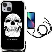 Beschermhoes Geschikt voor iPhone 14 Plus Telefoon Hoesje met doorzichtige rand Skull Eyes