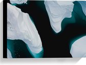 WallClassics - Canvas  - Witte IJsbergen - 40x30 cm Foto op Canvas Schilderij (Wanddecoratie op Canvas)