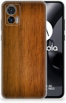 Smartphone hoesje Motorola Edge 30 Neo Leuk Case Super als Vaderdag Cadeaus Donker Hout