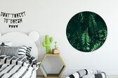 WallCircle - Wandcirkel - Muurcirkel - Bladeren - Jungle - Natuur - Tropisch - Planten - Aluminium - Dibond - ⌀ 90 cm - Binnen en Buiten