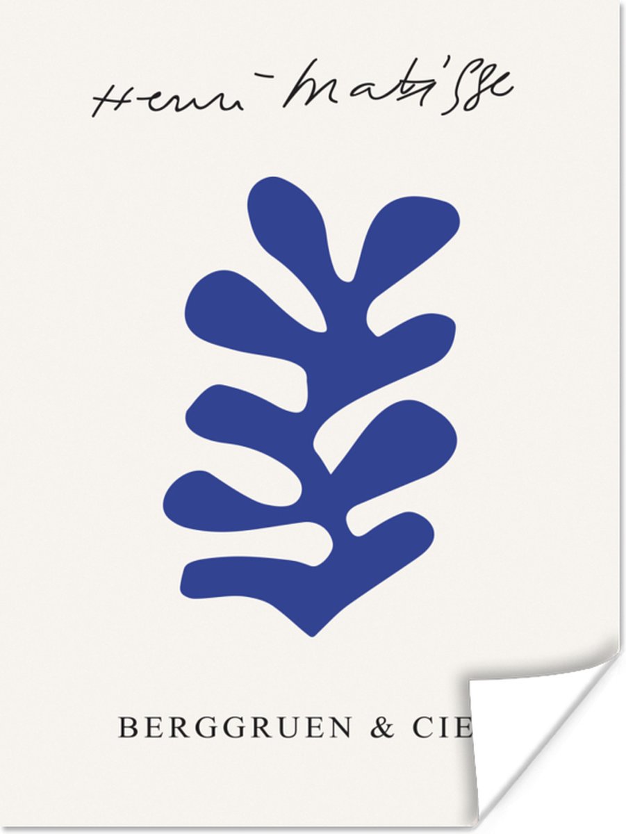 Poster Abstract - Blauw - Kunst - Matisse - 30x40 cm