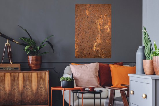 Stickers muraux - Sticker Foil - Marron - Oranje - Abstrait - Vintage - Rouille - Motif - 60x90 cm - Film Adhésif - Stickers muraux Chambre Enfant - Papier Peint Auto Adhésif