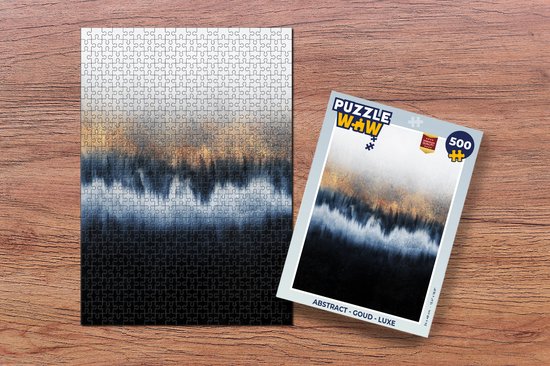 Puzzle Abstrait - Or - Luxe - Blauw - Puzzle - Puzzle 500 pièces