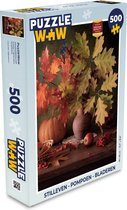 Puzzel Stilleven - Pompoen - Bladeren - Appel - Kersen - Herfst - Legpuzzel - Puzzel 500 stukjes