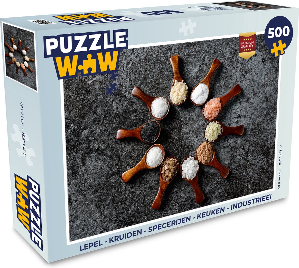 Puzzel Lepel - Kruiden - Specerijen - Keuken - Industrieel - Legpuzzel - Puzzel 500 stukjes