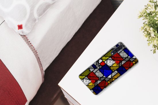 Coque Samsung Galaxy A30s - Mondrian - Glas - Oude Meesters - Oeuvre - Abstrait - Peinture - Coque de téléphone en Siliconen