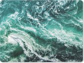 Muismat Groot - Oceaan - Water - Zee - Luxe - Groen - Turquoise - 40x30 cm - Mousepad - Muismat