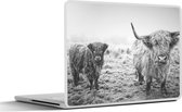 Laptop sticker - 14 inch - Schotse hooglanders - Licht - Lucht - Natuur - 32x5x23x5cm - Laptopstickers - Laptop skin - Cover