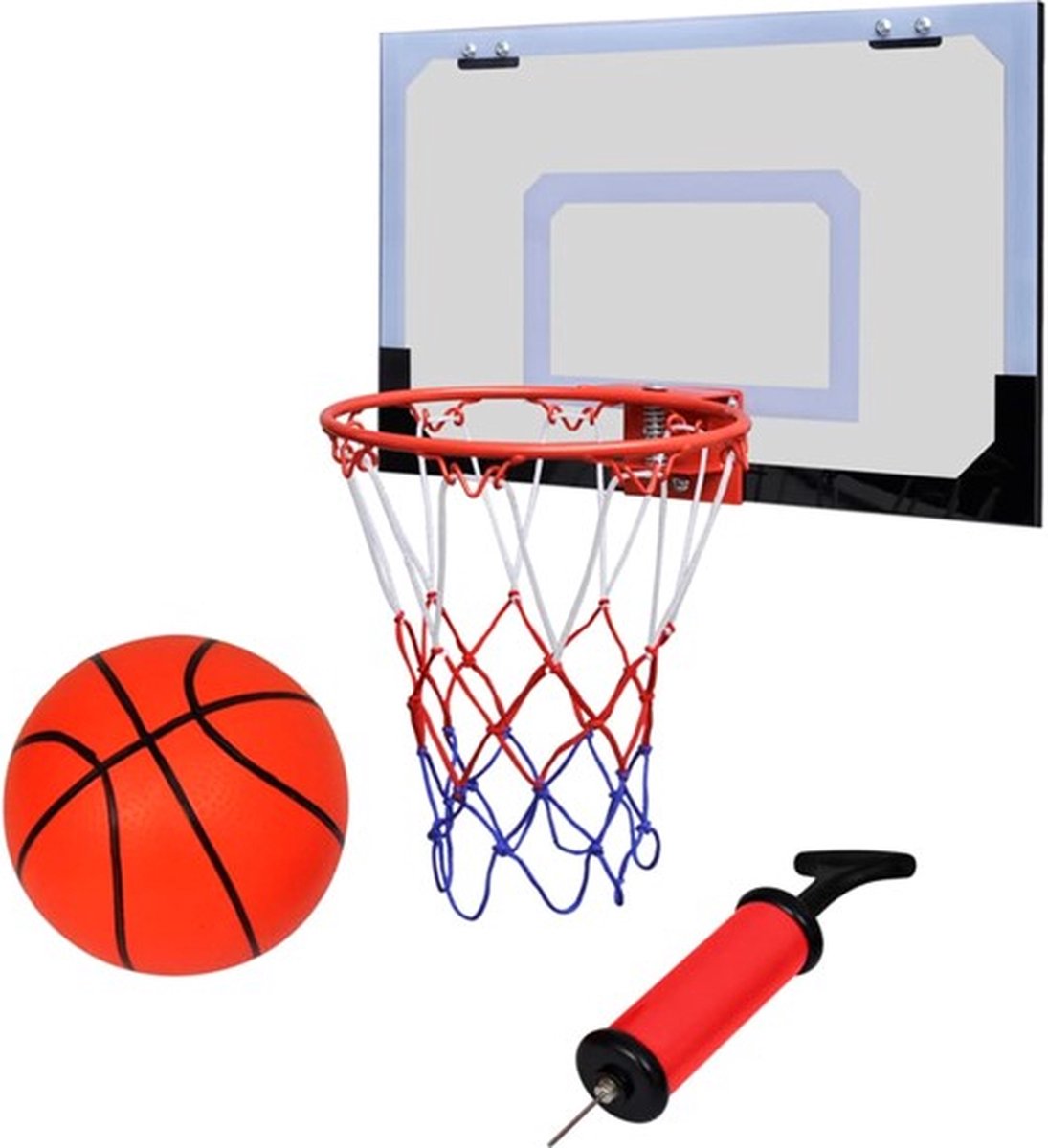 Mini Basketbalset | Inclusief bord – bal – net – pomp | Basketballen – Speelgoed – Sinterklaas - Kerstdagen - Merkloos