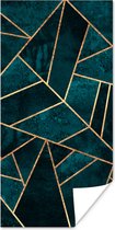 Poster Stenen - Goud - Luxe - Patronen - Abstract - 75x150 cm
