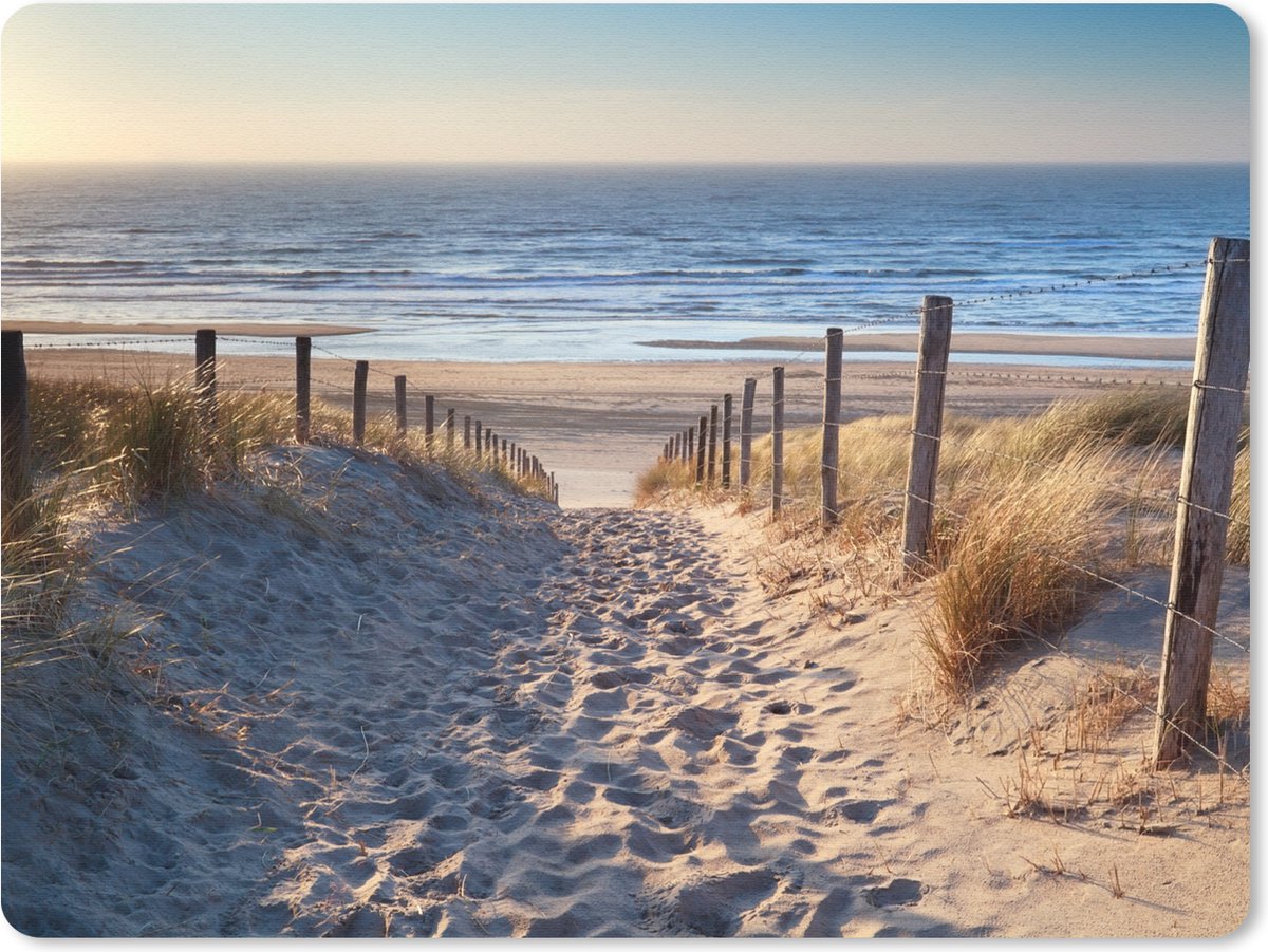 Muismat - Mousepad - Strand - Zee - Nederland - Duinen - Zon - 40x30 cm - Muismatten - Muismat strand