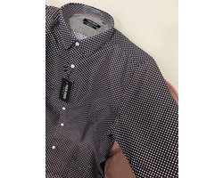 Heren blouse mini X print | rood | maat L