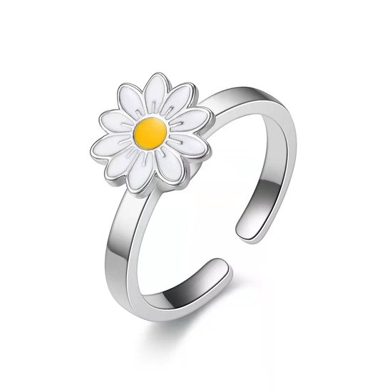 Fidget ring bloem - anti-stress - anti-angst - spinner ring
