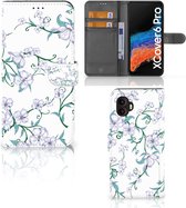 Telefoonhoesje Geschikt voor Samsung Galaxy Xcover 6 Pro Bookcase Blossom White