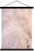 Posterhanger incl. Poster 60x80 cm - Schoolplaat - Pampasgras - Structuur - Planten - Natuur - Textielposter - Zwarte latten