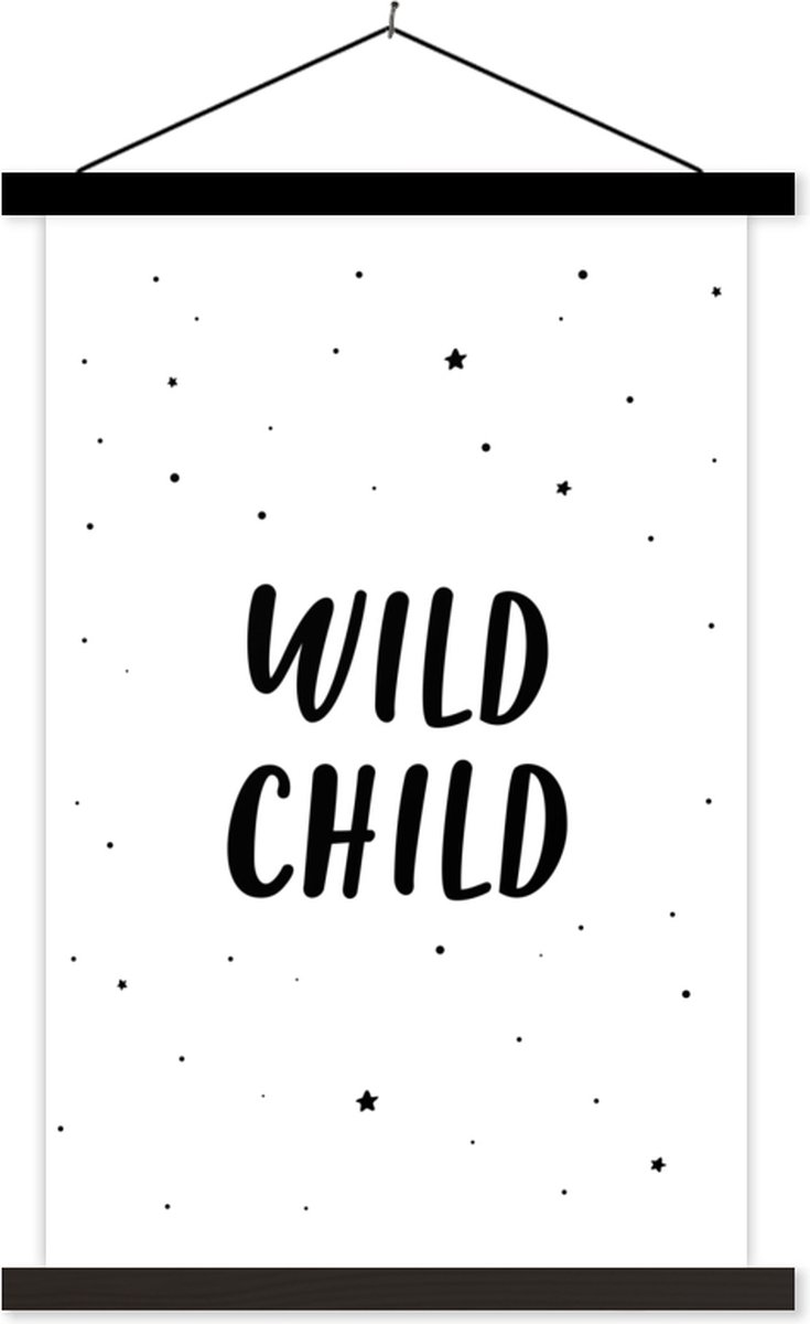 Schoolplaat kinderen - Quotes - Wild child - Baby - Kinderen - Tekst - Muurdecoratie - Kinderkamer decoratie - Schoolplaat quotes - 120x180 cm