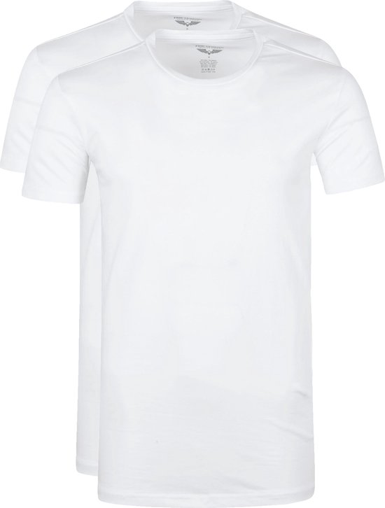 PME Legend - Basic T-shirt 2-Pack O-Hals Wit - Maat M - Slim-fit | bol.com
