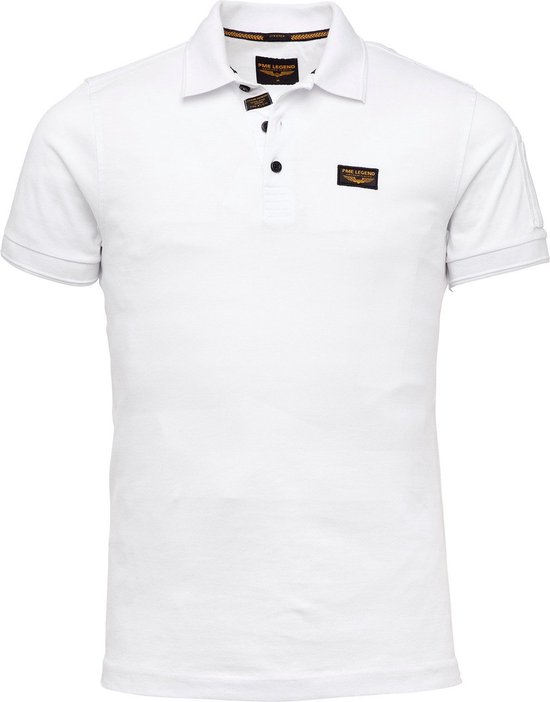 PME Legend - Polo Wit - Modern-fit - Heren Poloshirt
