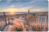Muismat - Mousepad - Strand - Zee - Duin - Zonsondergang - Landschap - 27x18 cm - Muismatten