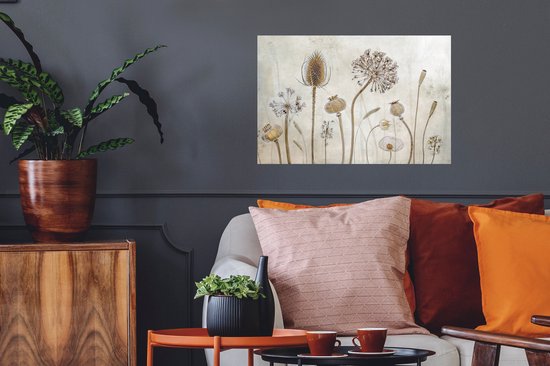 Stickers Stickers muraux - Fleurs - Aquarelle - Nature morte - 60x40 cm - Feuille adhésive