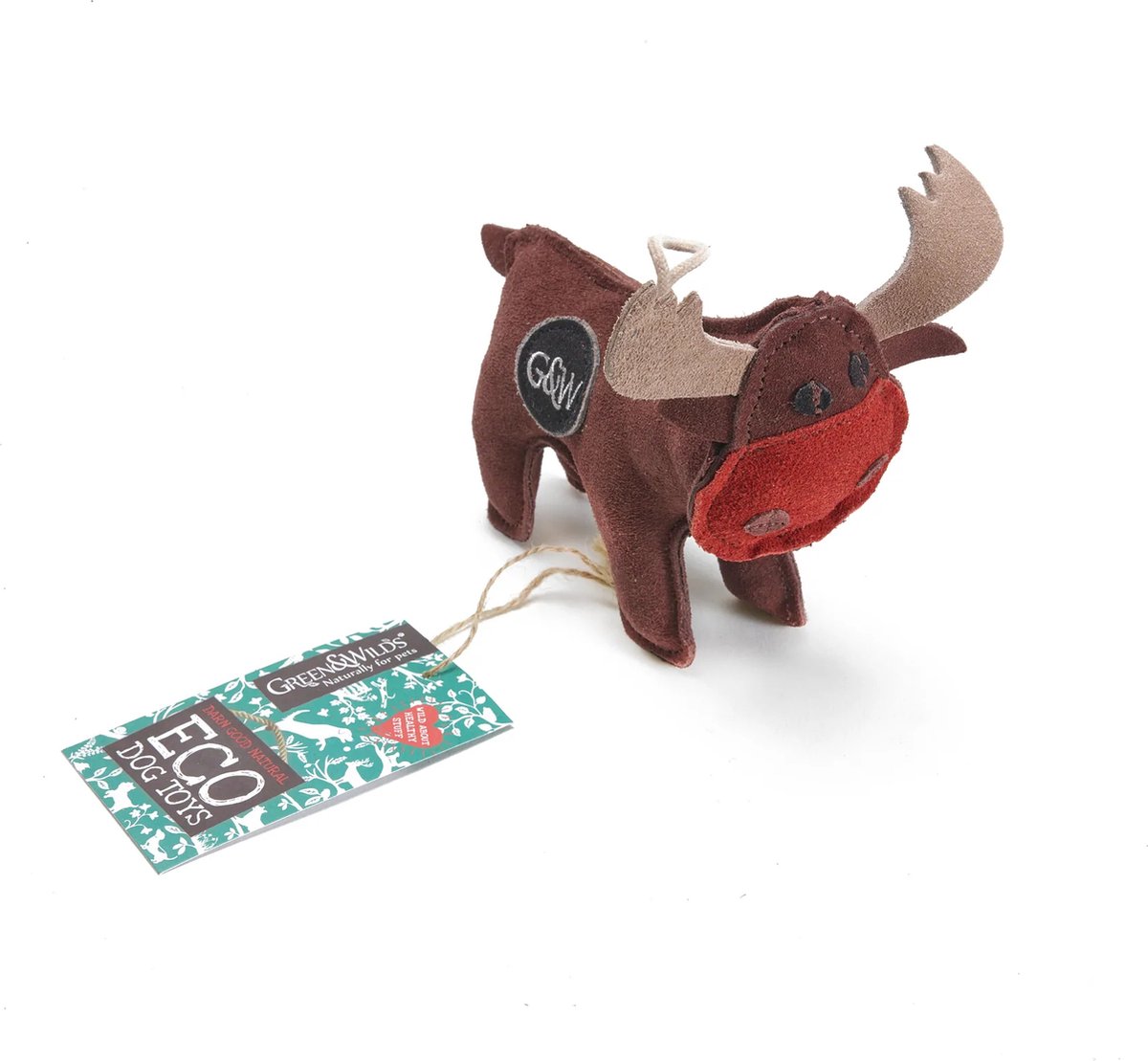 Green & Wilds Rendier Rudy Hondenspeelgoed - kerst thema - 100% recyclebaar en duurzaam