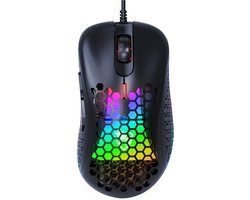 Gaming Muis G540 – RGB Breathing Light – Honingraat Design – 6 DPI-Niveaus tot 6400 DPI – USB Bedraad – 6 Knoppen – Voor PC, Laptop & Mac – Zwart – 180cm Kabel