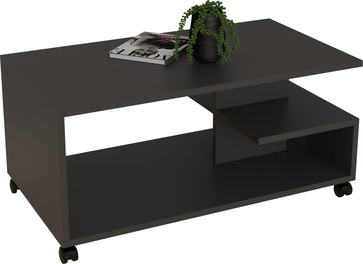 Bijzettafel/salontafel/sofatafel BISMO marmerlook grijs hjh LIVING