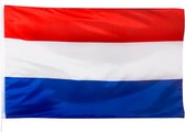 DLP Nederlandse Vlag - Rood wit blauw - 90 x 150 cm - Polyester