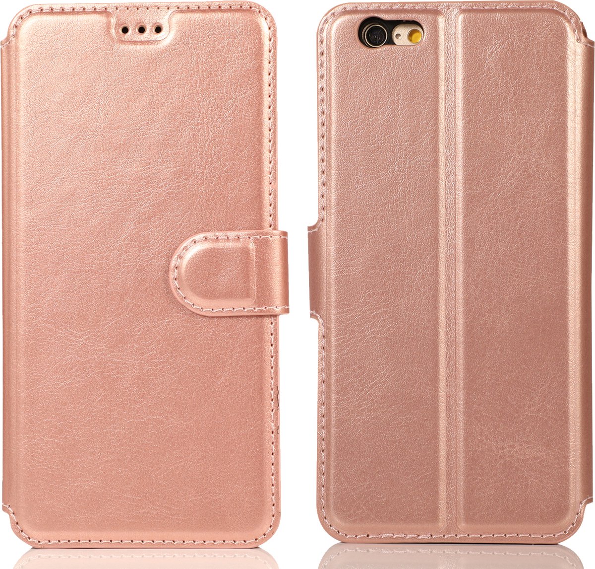 Bookcase Geschikt voor Apple iPhone 6 / 6s - Roze - Pasjeshouder - Portemonnee