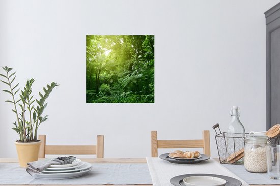 Stickers muraux - Sticker Foil - Jungle - Plantes - Feuilles - Garçons - Filles - Enfants - 80x80 cm - Film Adhésif - Stickers muraux Chambre Enfant - Papier Peint Auto Adhésif