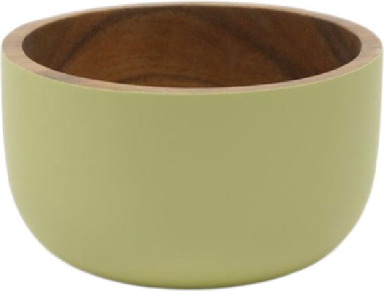 levandeo Houten bord van acaciahout - 15cm rond - Houten schaal fruitschaal kom slakom decoratief bord - Deco decoratie opslag acaciahout