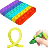 Fidget toys pakket onder de 15 euro - onder 20 euro - fidgets set - pop it - rope - pea popper 3 stuks