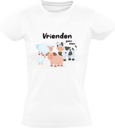 Ami des aniamux | T-shirt femme | Végétarien | végétalien | Végétarien | Manger | Blanc