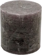 Bougie pilier - Aubergine - 10x10cm - paraffine - lot de 2