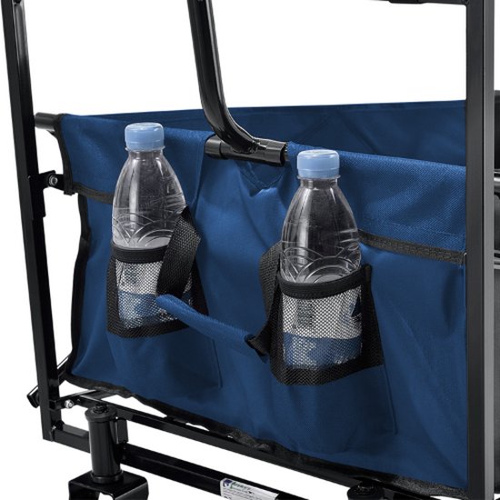 Rijoka Bolderkar - Opvouwbaar - Bolderwagen - Draagkracht 70kg - Inklapbaar - Inhoud 100Liter - Blauw van Rijoka — afbeelding 5