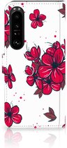 Mobiel Hoesje Sony Xperia 1 IV Book Case Blossom Red