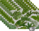 Set de table enfants - Set de table - Napperons de table plastique - Feuilles - Wit - Motif - Filles - Enfants - Garçons - Kids - 45x30 cm - 6 pièces - Résistant à la chaleur - Antidérapant - Coussinet - Amovible