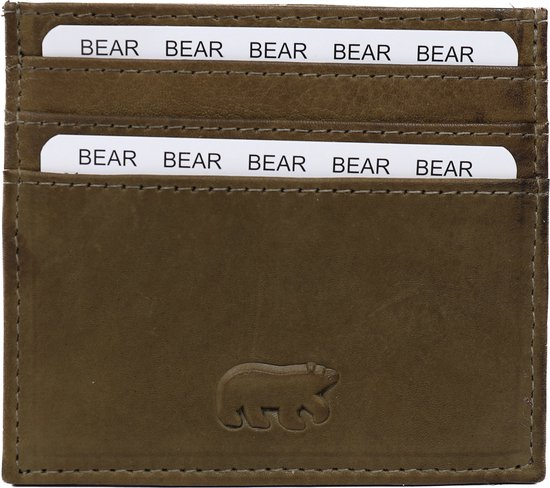 Bear Design Maikel Porte-cartes en cuir / Porte-cartes de crédit - Vert