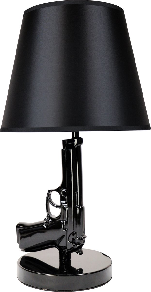9mm Geweer Lamp Metalen Tafellamp Pistool Zwart
