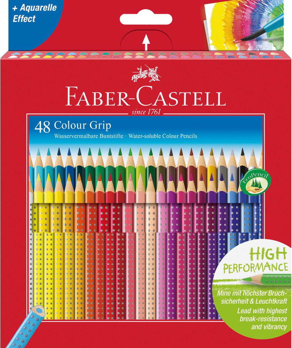 Faber-Castell kleurpotlood - Grip - 48 stuks + A3 Kangaro schetsboek GRATIS - wit - 120 grams - 40 vel - FC-112449-A — cadeau in Hobby - foto 2
