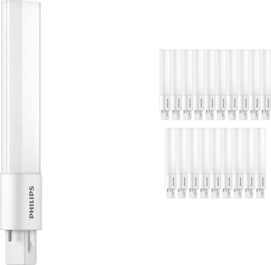 Voordeelpak 20x Philips CorePro PL-S LED 5W 840 | Koel Wit - 2-Pin - Vervangt 9W
